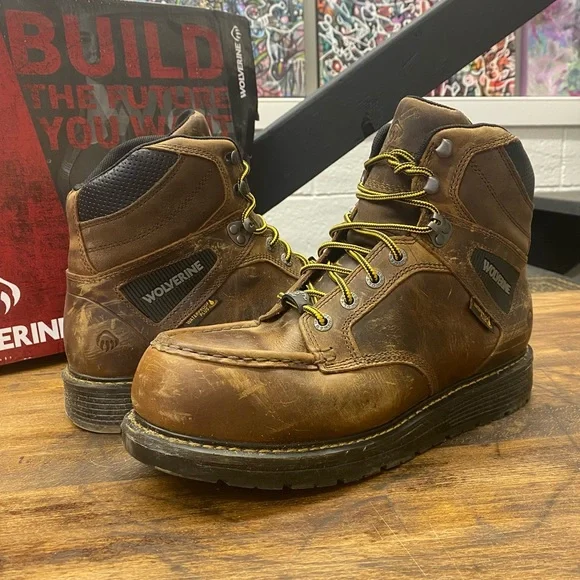 Wolverine Rev Durashocks In Tobacco 11.5 Mens Wolverine Rev UltraSpring DuraShocks Vent CarbonMax Work  main image 2